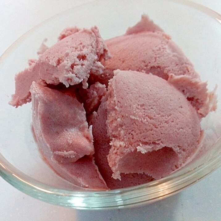 簡単 冷凍いちごで ストロベリーアイスクリーム